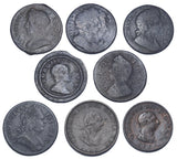 1674 - 1806 Farthings Lot (8 Coins) - British Copper Coins