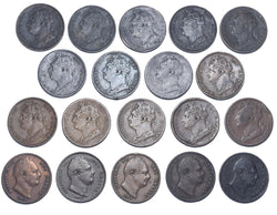 1821 - 1835 Farthings Lot (19 Coins) - British Copper Coins