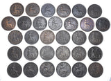 1860 - 1901 Farthings Lot (31 Coins) - Victoria British Bronze Coins