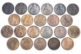 1911 - 1936 High Grade Farthings Lot (22 Coins) - George V British Bronze Coins