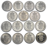 1953 - 1970 High Grade English Shillings Lot (15 Coins) - British Coins