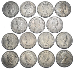 1953 - 1970 High Grade Scottish Shillings Lot (15 Coins) - British Coins