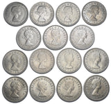 1953 - 1970 High Grade Scottish Shillings Lot (15 Coins) - British Coins