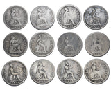 1836 - 1855 Groats Lot (12 Coins) - Victoria British Silver Coins