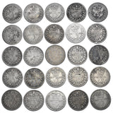 1859 - 1887 Threepences Lot (25 Coins) - Victoria British Silver Coins