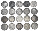 1860 - 1887 Threepences Lot (20 Coins) - Victoria British Silver Coins