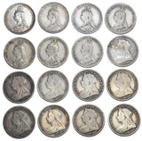 1887 - 1901 Threepences Lot (16 Coins) - Victoria British Silver Coins