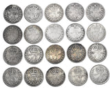 1860 - 1901 Threepences Lot (20 Coins) - Victoria British Silver Coins