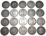 1820 - 1896 Crowns Lot (20 Coins) - British Silver Coins