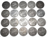 1820 - 1896 Crowns Lot (20 Coins) - British Silver Coins