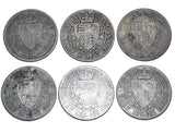 1896 - 1901 Halfcrowns Lot (6 Coins) - Victoria British Silver Coins - Date Run