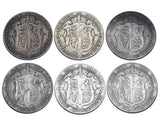 1902 - 1910 Halfcrowns Lot (6 Coins) - Edward VII British Silver Coins
