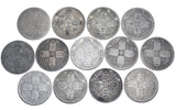 1853 - 1887 Gothic Florins Lot (13 Coins) - Victoria British Silver Coins