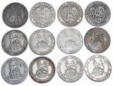 1887 - 1918 Shillings Lot (12 Coins) - British Silver Coins
