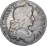 1677 Crown - Charles II British Silver Coin