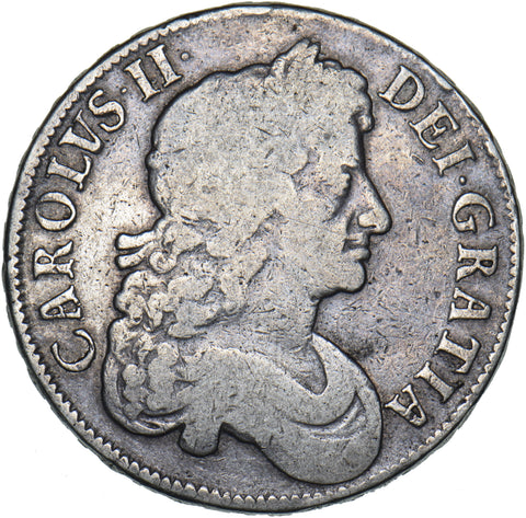 1677 Crown - Charles II British Silver Coin