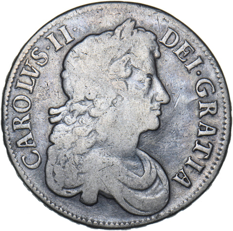 1677 Crown - Charles II British Silver Coin