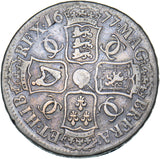 1677 Crown - Charles II British Silver Coin