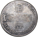 1696 Crown - William III British Silver Coin