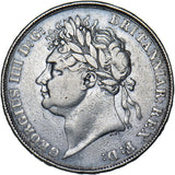 1821 Crown - George IV British Silver Coin - Nice