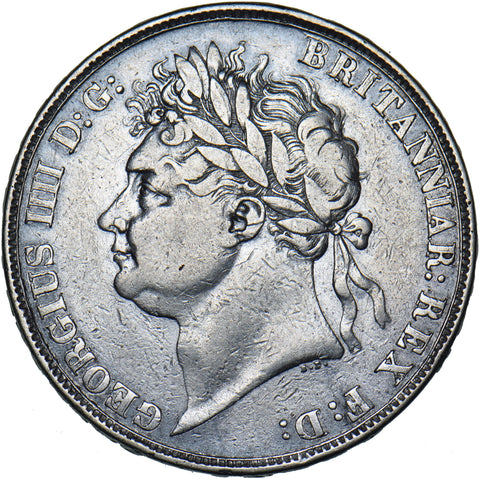 1821 Crown - George IV British Silver Coin - Nice