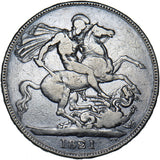 1821 Crown - George IV British Silver Coin - Nice