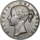 1844 Crown - Victoria British Silver Coin - Nice