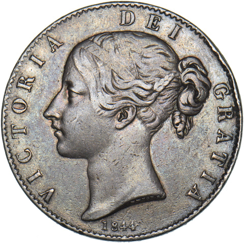 1844 Crown - Victoria British Silver Coin - Nice