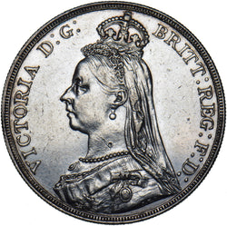 1889 Crown - Victoria British Silver Coin - Nice