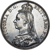1889 Crown - Victoria British Silver Coin - Nice