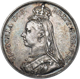 1889 Crown - Victoria British Silver Coin - Nice