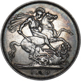 1889 Crown - Victoria British Silver Coin - Nice