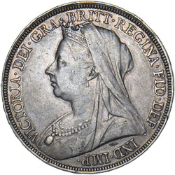 1897 LXI Crown - Victoria British Silver Coin - Nice