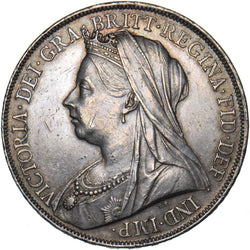 1900 LXIV Crown - Victoria British Silver Coin - Very Nice