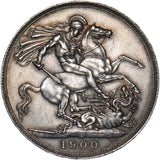 1900 LXIV Crown - Victoria British Silver Coin - Very Nice