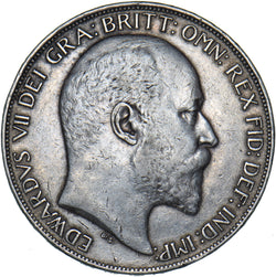 1902 Crown - Edward VII British Silver Coin - Nice