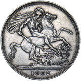 1902 Crown - Edward VII British Silver Coin - Nice