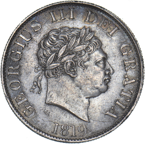 1819 Halfcrown - George III British Silver Coin - Very Nice