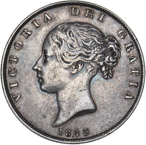 1845 Halfcrown - Victoria British Silver Coin - Nice
