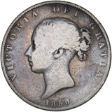 1850 Halfcrown - Victoria British Silver Coin