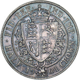 1901 Halfcrown - Victoria British Silver Coin - Nice