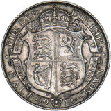1912 Halfcrown - George V British Silver Coin - Nice