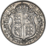 1914 Halfcrown - George V British Silver Coin - Very Nice
