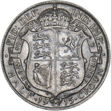 1915 Halfcrown - George V British Silver Coin - Very Nice
