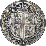 1916 Halfcrown - George V British Silver Coin - Nice