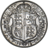 1916 Halfcrown - George V British Silver Coin - Very Nice