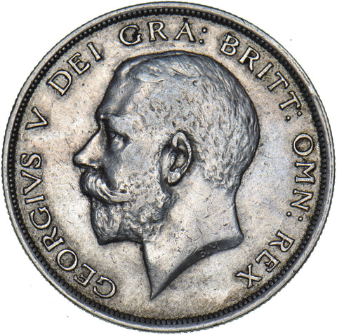 1916 Halfcrown - George V British Silver Coin - Very Nice