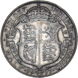 1917 Halfcrown - George V British Silver Coin - Nice