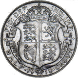 1918 Halfcrown - George V British Silver Coin - Very Nice