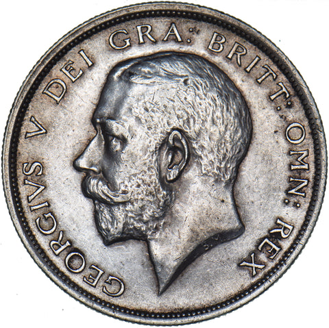 1916 Halfcrown - George V British Silver Coin - Very Nice